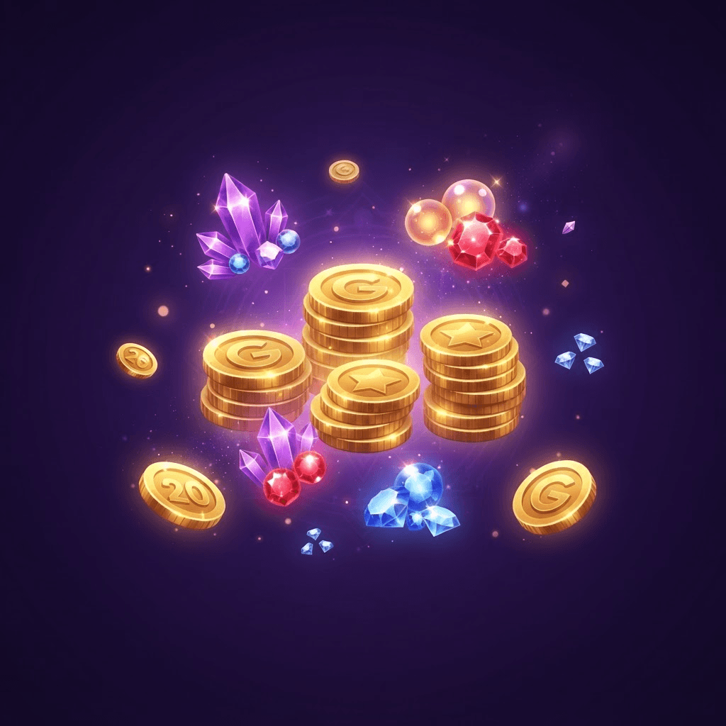 Ilustração do catálogo de Moedas e gold